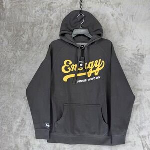 UFC GYM Retro Collab Hoodie Charcoal Grey‎ Energy Graphic Mens Medium NWT